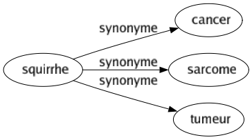 Synonyme de Squirrhe : Cancer Sarcome Tumeur 