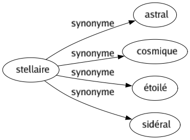 Synonyme de Stellaire : Astral Cosmique Étoilé Sidéral 