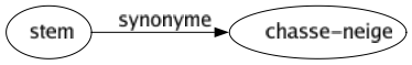 Synonyme de Stem : Chasse-neige 