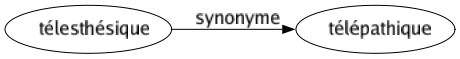 Synonyme de Télesthésique : Télépathique 