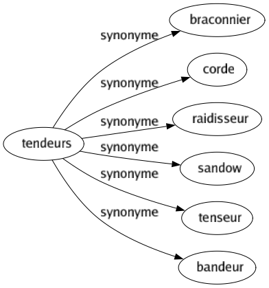 Synonyme de Tendeurs : Braconnier Corde Raidisseur Sandow Tenseur Bandeur 