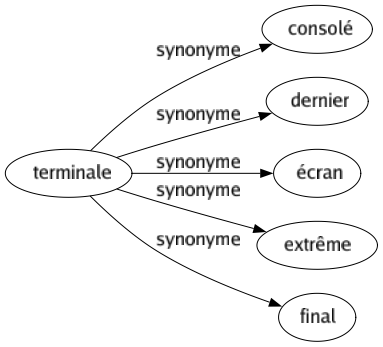 Synonyme de Terminale : Consolé Dernier Écran Extrême Final 