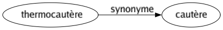 Synonyme de Thermocautère : Cautère 