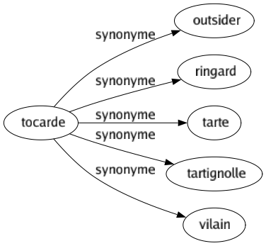 Synonyme de Tocarde : Outsider Ringard Tarte Tartignolle Vilain 