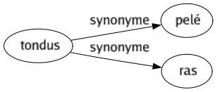 Synonyme de Tondus : Pelé Ras 