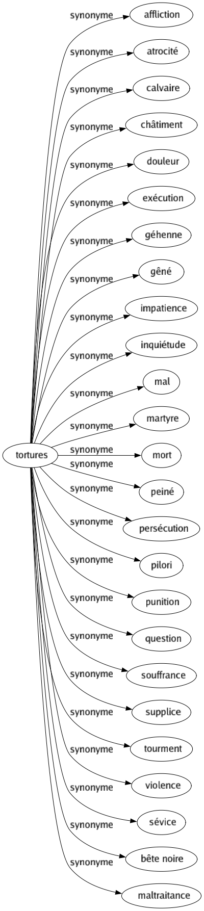 Synonyme de Tortures (25)