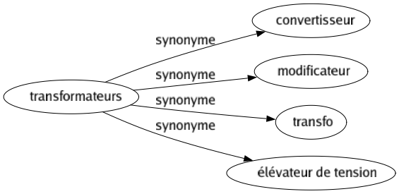 Synonyme de Transformateurs : Convertisseur Modificateur Transfo Élévateur de tension 