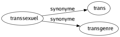 Synonyme de Transsexuel : Trans Transgenre 