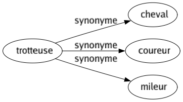 Synonyme de Trotteuse : Cheval Coureur Mileur 