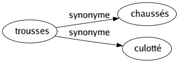 Synonyme de Trousses : Chaussés Culotté 