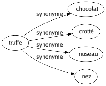 Synonyme de Truffe : Chocolat Crotté Museau Nez 