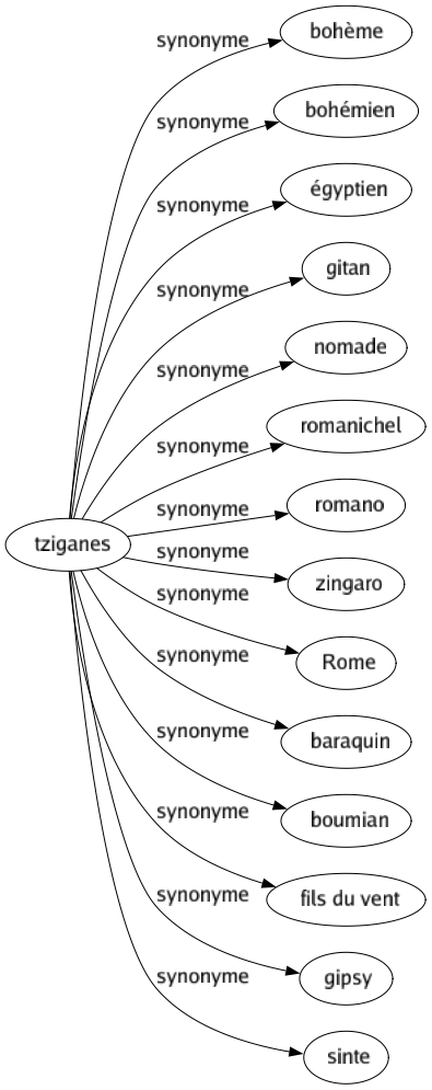 Synonyme de Tziganes : Bohème Bohémien Égyptien Gitan Nomade Romanichel Romano Zingaro Rome Baraquin Boumian Fils du vent Gipsy Sinte 