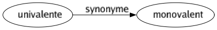 Synonyme de Univalente : Monovalent 