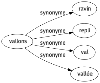 Synonyme de Vallons : Ravin Repli Val Vallée 