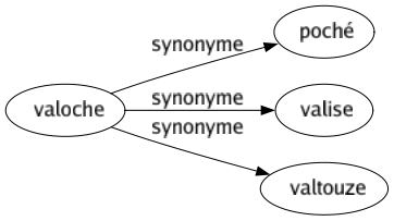 Synonyme de Valoche : Poché Valise Valtouze 