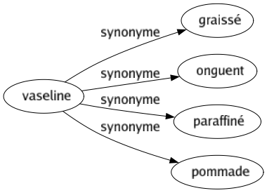 Synonyme de Vaseline : Graissé Onguent Paraffiné Pommade 