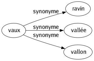 Synonyme de Vaux : Ravin Vallée Vallon 