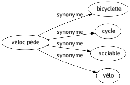 Synonyme de Vélocipède : Bicyclette Cycle Sociable Vélo 
