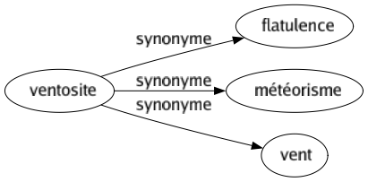 Synonyme de Ventosite : Flatulence Météorisme Vent 