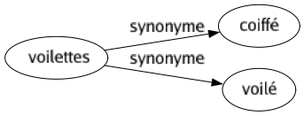 Synonyme de Voilettes : Coiffé Voilé 