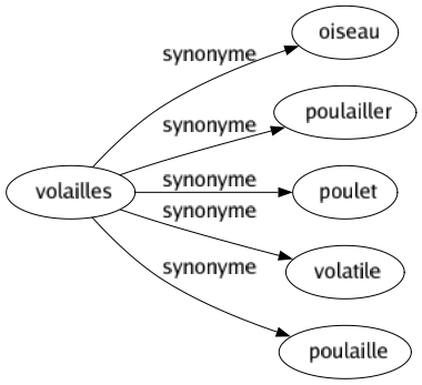 Synonyme de Volailles : Oiseau Poulailler Poulet Volatile Poulaille 